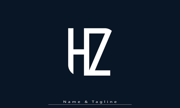 Alphabet letters Initials Monogram logo HZ , ZH