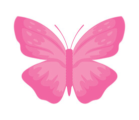 Canvas Print - pink butterfly icon