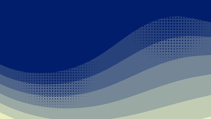 Wall Mural - abstract blue wave pattern with halftone effect background