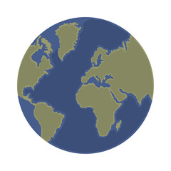Wall Mural - world map icon