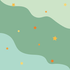 Wall Mural - Hand draw vector illustration with stars on the blue