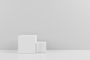 Poster - 3d illustration minimalist white background on 3d rendering