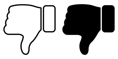 Poster - ofvs108 outlinefilledvectorsign ofvs - thumb down vector icon . isolated transparent . dislike sign 
