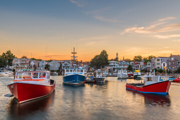 Wall Mural - Rockport, Massachusetts, USA Downtown and Harbor