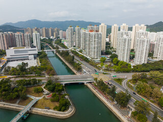 Wall Mural - Top view of Hong Kong residential district