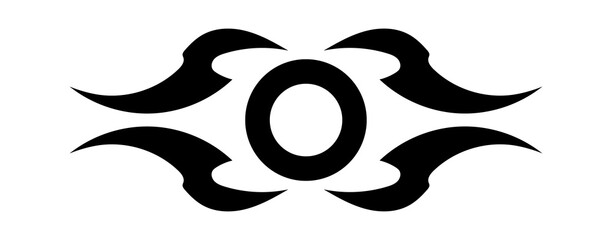 Poster - Ornament, design or print on a T-shirt in the form of a tattoo. Abstract image.