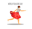 Happy World Folklore Day. illustration , vector