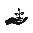 © vinayak - hand with growing plant. secured plant with palm