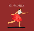 Happy World Folklore Day. illustration , vector