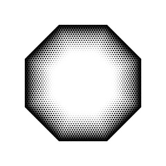 Poster - Octagon Halftone Dotted Gradient Vector Illustration 