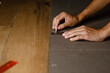 © Ivan - design fabric marking hands ruler seamstress