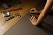 © Ivan - tools fabric marking hands ruler seamstress