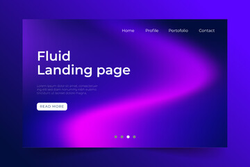 Modern abstract liquid background for landing page design. Minimal background for for website designs.