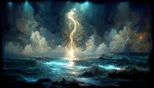 Storm Over The Sea