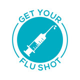 Fototapeta Kuchnia - Get your flu shot with syringe injection symbol. Flu Vaccine