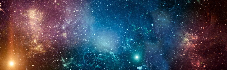 Wall Mural - space background with red nebula and stars. elements of this image furnished by nasa.