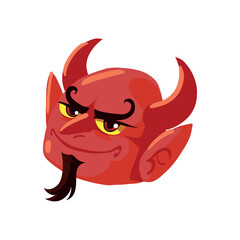 Sticker - halloween devil face character