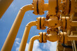 © MR.Zanis - Oil and gas processing plant with pipe line valves.Steel pipelines and valves.Oil pipeline valves in the oil and gas industry.