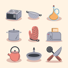 Poster - set of kitchen utensils