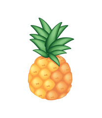 Canvas Print - realistic fruit pineapple