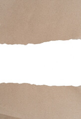 Poster - Torn Paper with space for text design, Old brown paper texture background