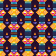 Traditional Indian festival Diwali seamless pattern Happy Festival of lights Deepavali Template for textile, paper, cover Festive Burning diya graphic background Vector abstract flat illustration

