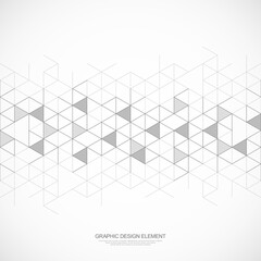 Aufkleber - Abstract geometric background with triangle shape pattern