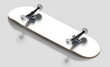 Skateboard deck template, empty space for your graphic.  PNG format - transparent is only a deck painting - isolated on a white ground.