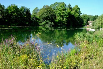 Wall Mural - PAYSAGE SUR CANAL NIVERNAIS