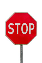 Red Stop Sign, Warning Signpost