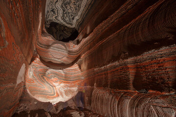 Canvas Print - Deep mine of potash production.