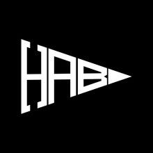 HAB Letter Logo Design.HAB Creative Initials Monogram Vector Letter Logo Concept.HAB Letter Initial Minimalist Vector Design.
