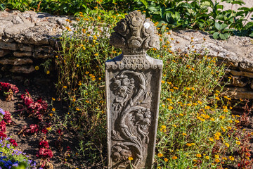 Sticker - Stone decoration in Palace park and Botanic garden in Balchik city, Bulgaria