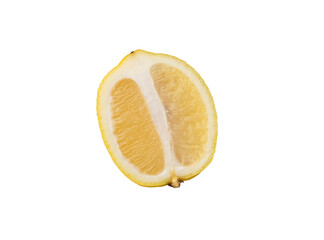 Wall Mural - A half lemon on the white background