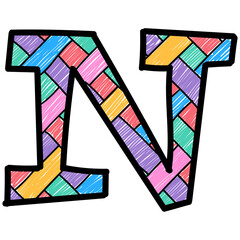 Sticker - Alphabet Letter N