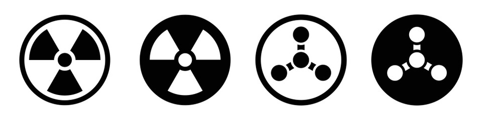 Nuclear icon. Radiation icon, vector illustration