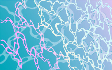 Poster - Anime cartoon style sea with ripples. View of the water surface from above.
