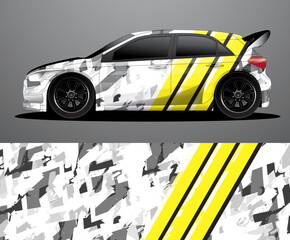 rally car decal graphic wrap vector, abstract background
