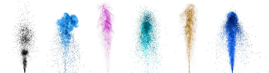 Wall Mural - colorful fountain fireworks stream into dark night