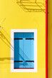 Abstract colorful window on the island of Burano Venice Italy