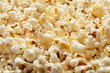 Fresh butterfly popcorn background closeup view