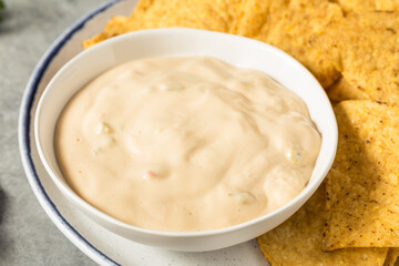 Homemade Creamy White Queso Dip