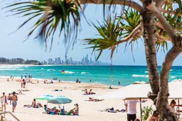 Wall Mural - Burleigh Heads beach on a perfect Gold Coast day