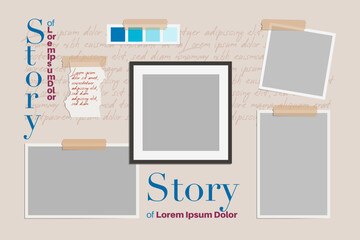 Wall Mural - Story teller frames mood board