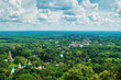 View to the southwest over the flat land of the province of Bueng Kan, northeastern Thailand, from the mountain temple of Wat Chetiya Wihan Phu Tok (Wat Chetiya Khiri Wihan)
