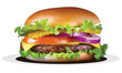 © Habibur - Hamburger vector illustration on a white background