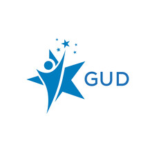 GUD Letter Logo White Background .GUD Business Finance Logo Design Vector Image In Illustrator .GUD Letter Logo Design For Entrepreneur And Business.
