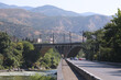 the bridge of the Zemo-Avchalskaya hydroelectric power station Georgia