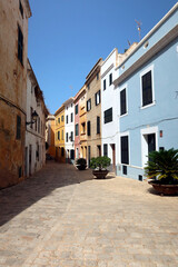 Wall Mural - Ciutadella, Menorca (Minorca), Spain. Beautiful, narrow streets of Ciutadella.