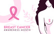 Breast cancer awareness banner. Breast cancer concept illustration